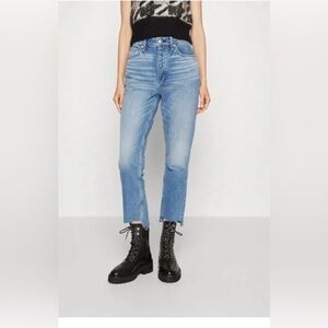 Rag and Bone Women's Blue Jeans High Rise Ankle Cigarette 25